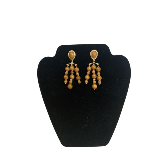 Capucine De Wulf Chandelier Wood Earrings - Picture 2 of 9